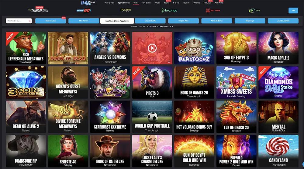 jeux de casino Mystake